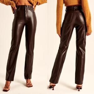 Abercrombie & Fitch Brown Leather Pants